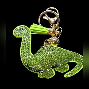 Green Dinosaur Bag Charm Keychain